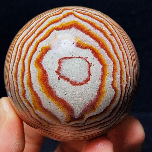 304G Natural Polished Rhodochrosite Sphere Ball Crystal Stone Healing