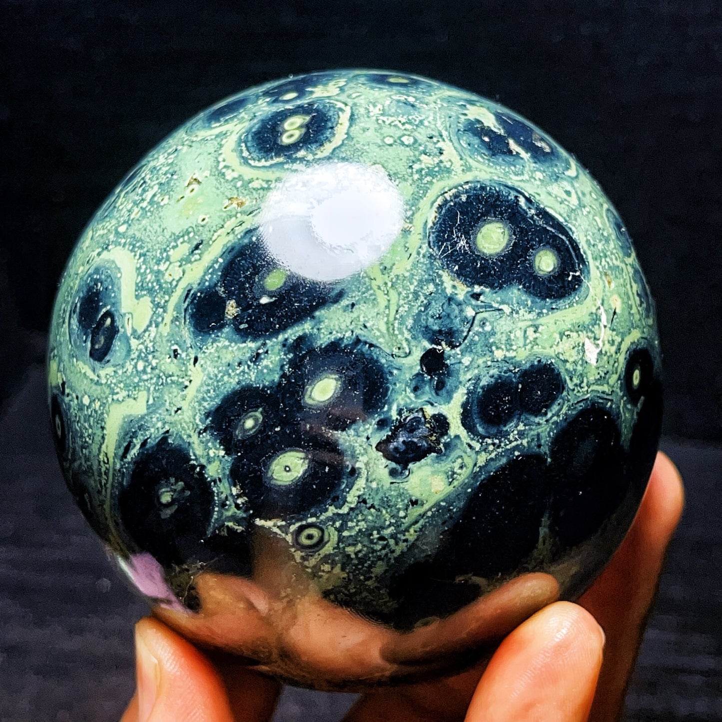 1110G Natural Polished Kambaba Jasper Sphere Ball Crystal Healing