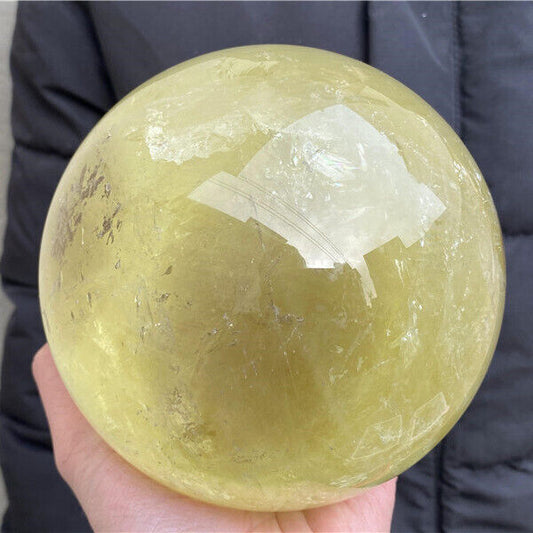 7.15LB Natural Smokey Citrine Quartz Ball Quartz Crystal Sphere Heal specimen