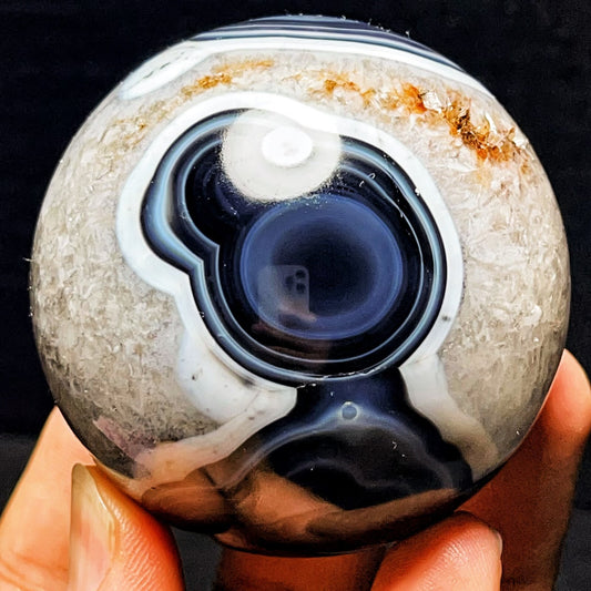 337G Gobi Agate Eyes Agate Sphere Ball Crystal Stone Madagascar
