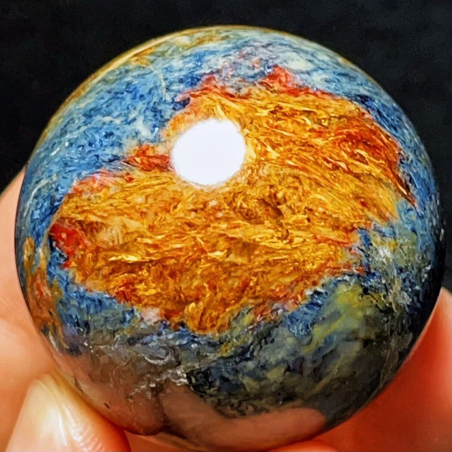 120G Natural Namibia Pietersite Gemstone Sphere/Ball Healing
