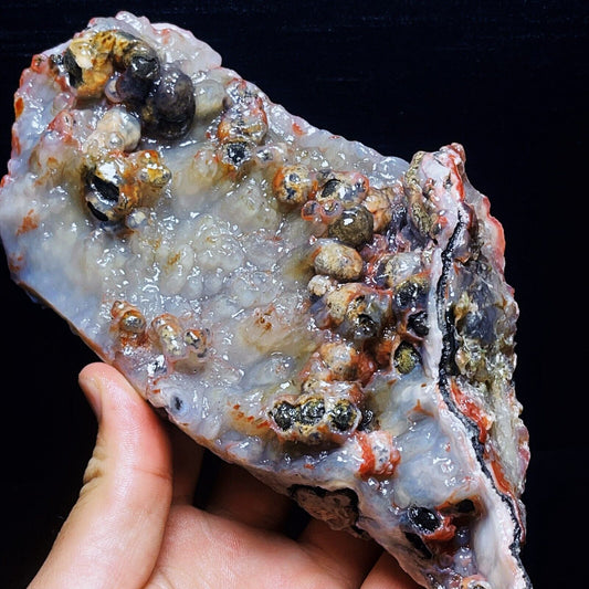 838G Natural Gobi Agate Eyes Agate Crystal Stone Healing