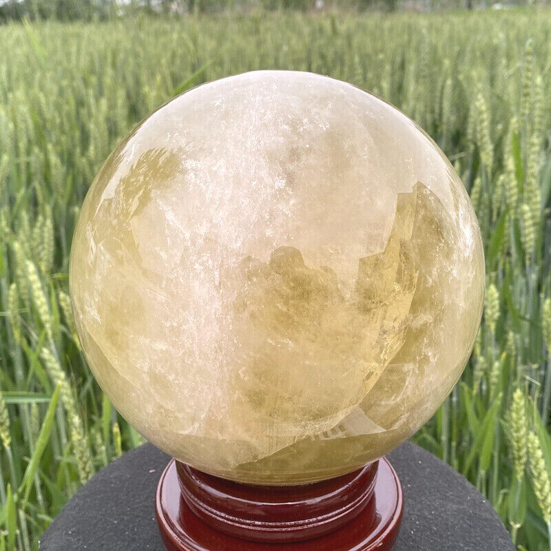 15.2LB Natural Smokey Citrine Quartz Ball Quartz Crystal Sphere Gemstone Heal