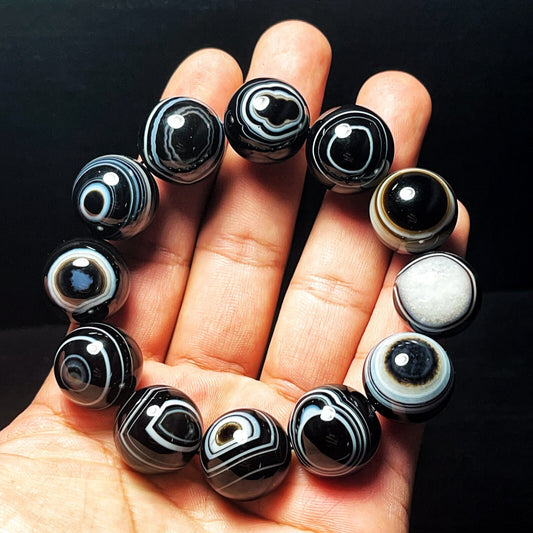 Natural Gobi Agate Eyes Agate Bracelet Crystal Stone Healing