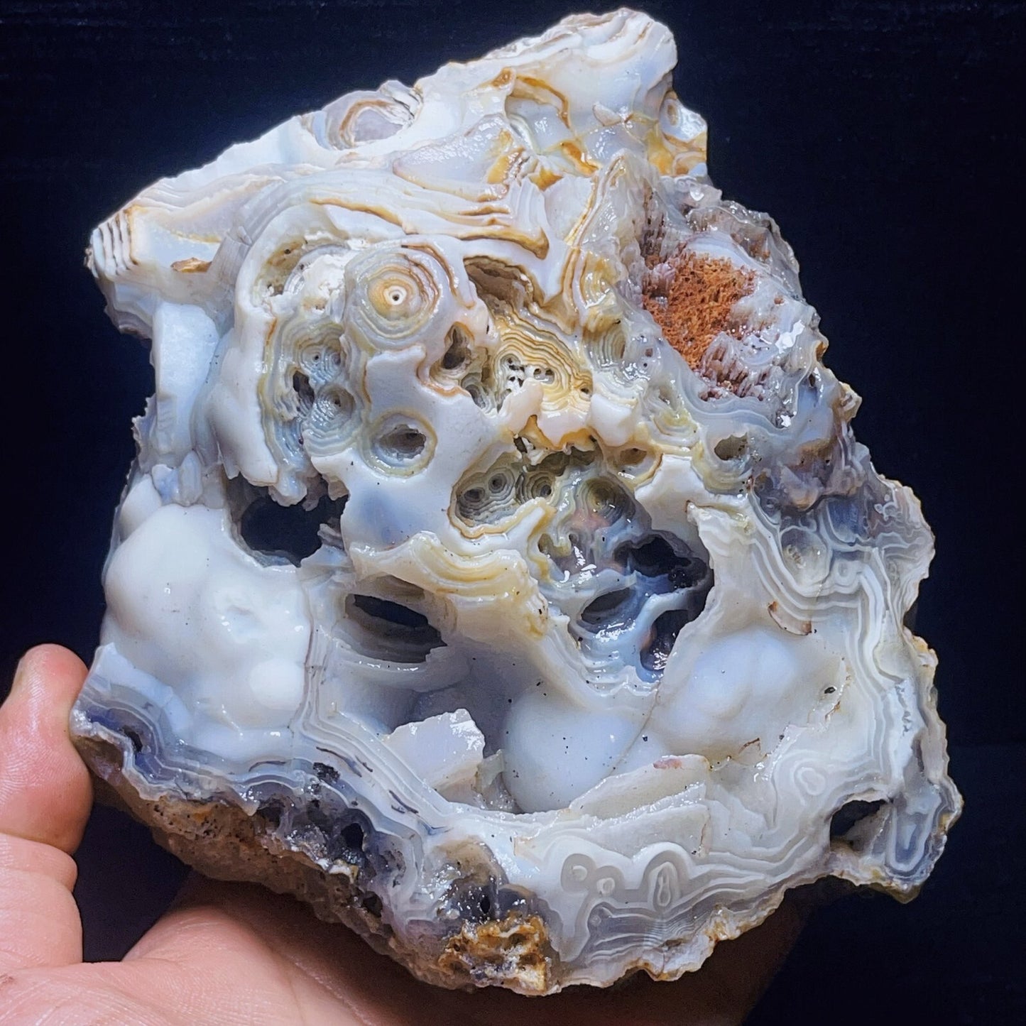 1483G Natural Gobi Agate Eyes Agate Crystal Stone Healing