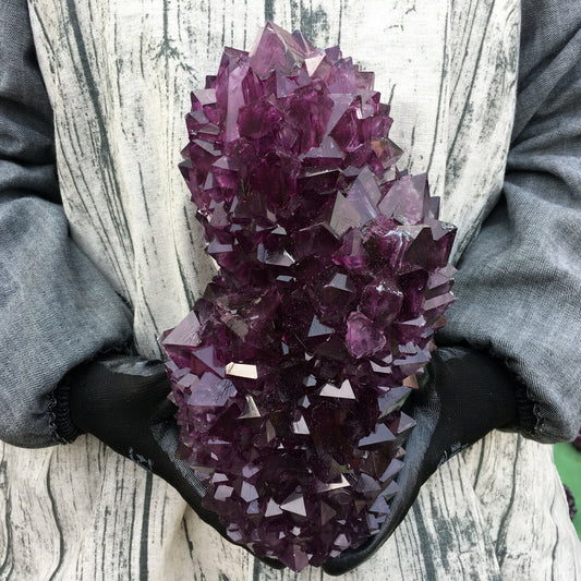 2.2-2.65kg Rare Purple Alunite Crystal Mineral Specimen Point Reiki Healing+