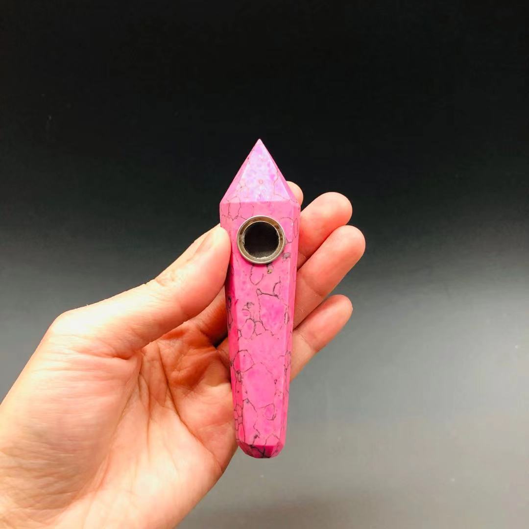 New Natural Gemstone Pipes Quartz Smoking Crystal Pipe Hand Spoon Pipe Fast Ship