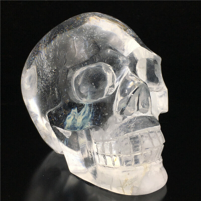 melting quartz skull hand carved reiki healing Fused quartz (glass) 1PC