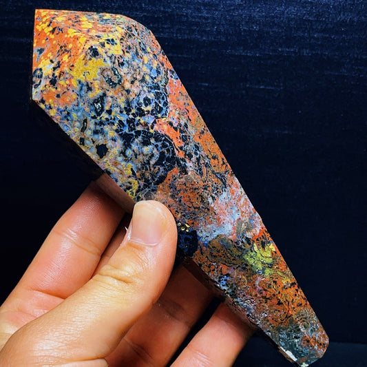 455G Natural Ocean Jasper Tower Crystal Stone Healing