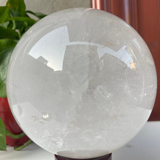 3440g Natural White Clear Crystal Ball Quartz Gemstone Sphere Reiki Healing