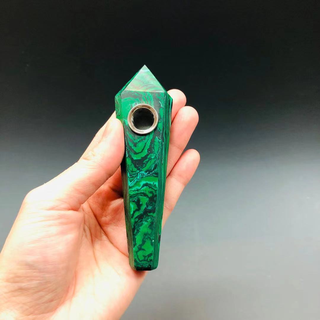 New Natural Gemstone Pipes Quartz Smoking Crystal Pipe Hand Spoon Pipe Fast Ship