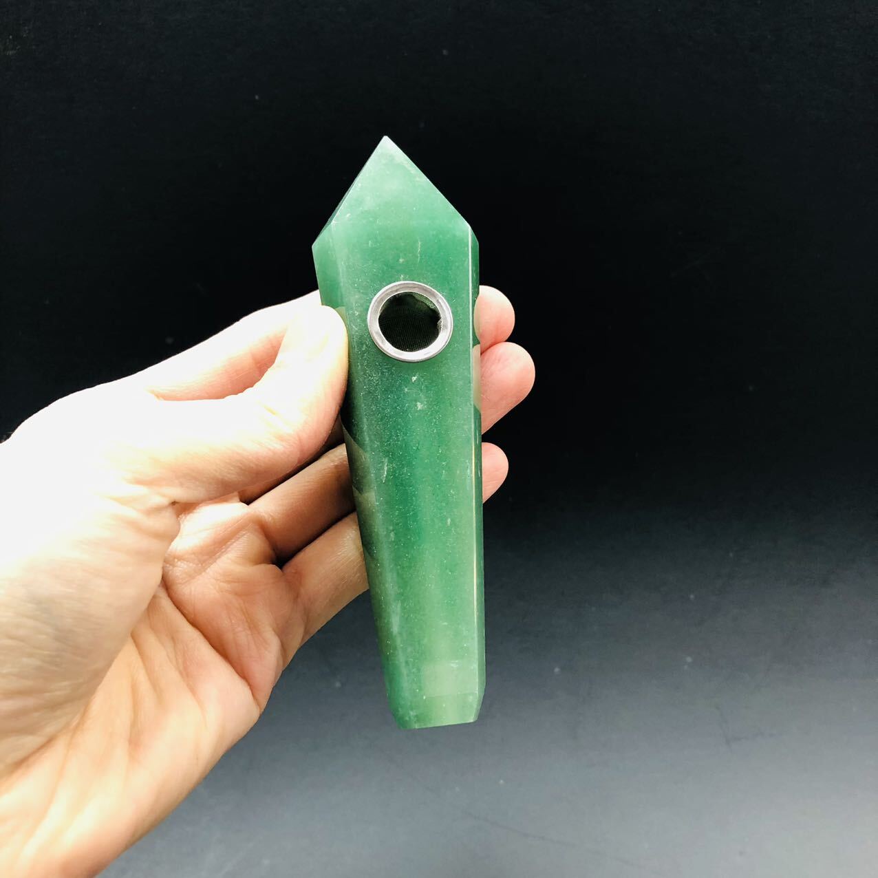 New Natural Gemstone Pipes Quartz Smoking Crystal Pipe Hand Spoon Pipe Fast Ship