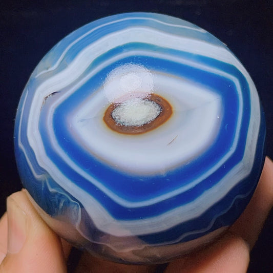 334G Beautiful Banded Agate Eyes Agate Sphere Crystal Ball Stone Healing