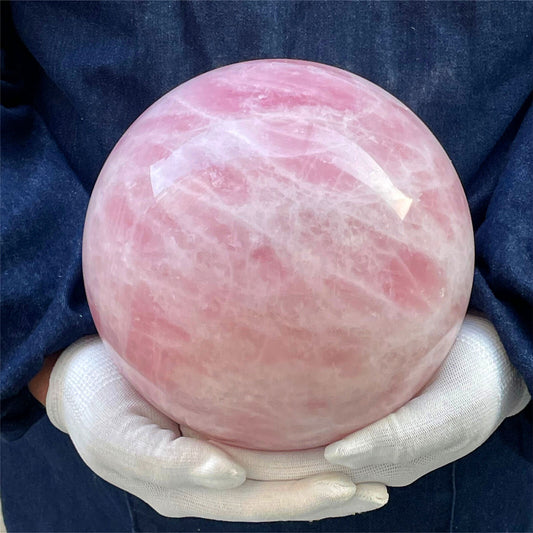 19.67LB Natural ROSE crystal Crystal Sphere Quartz Healing CARE