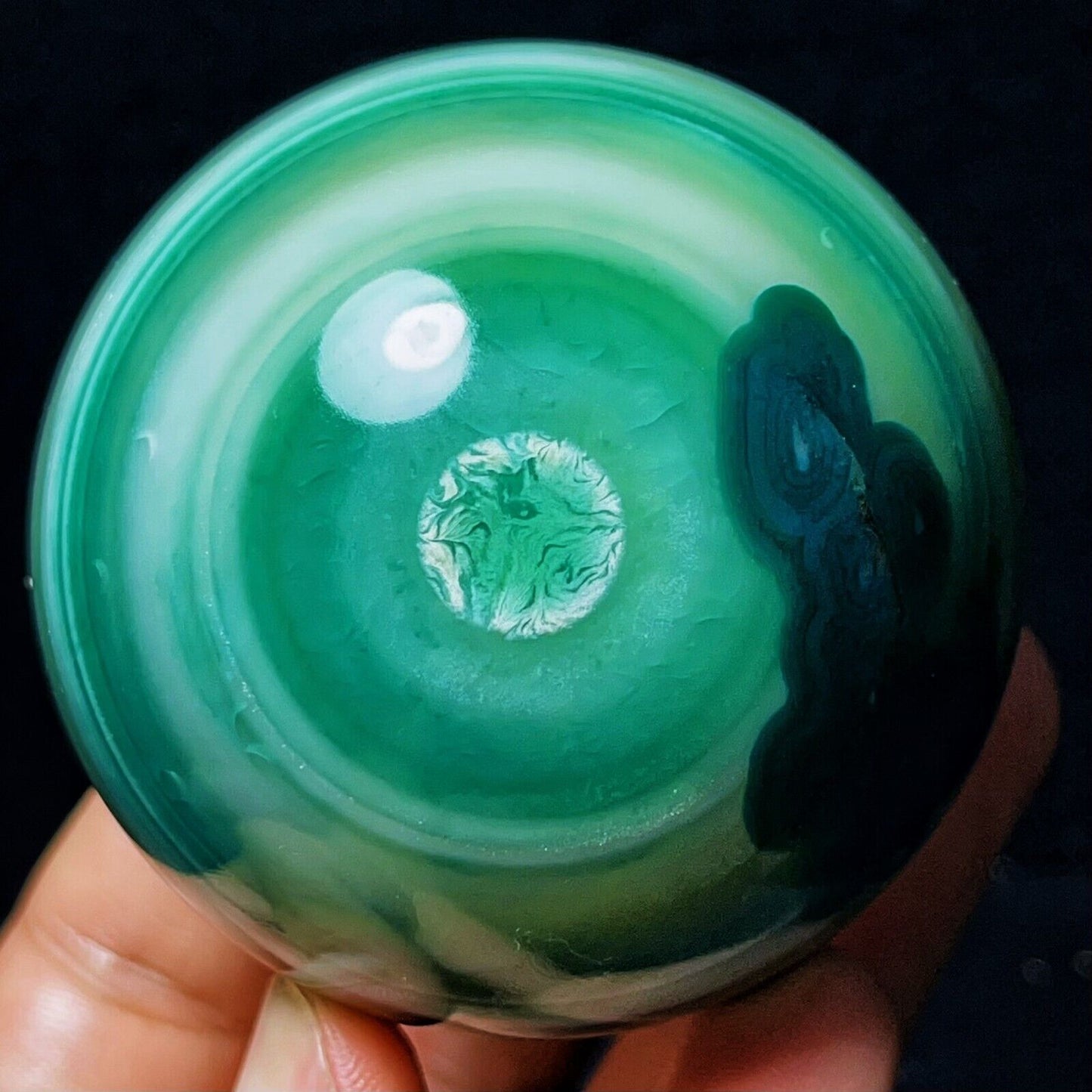 Rare 397G Natural Gobi Agate Eyes Agate Crystal Stone Healing Madagascar