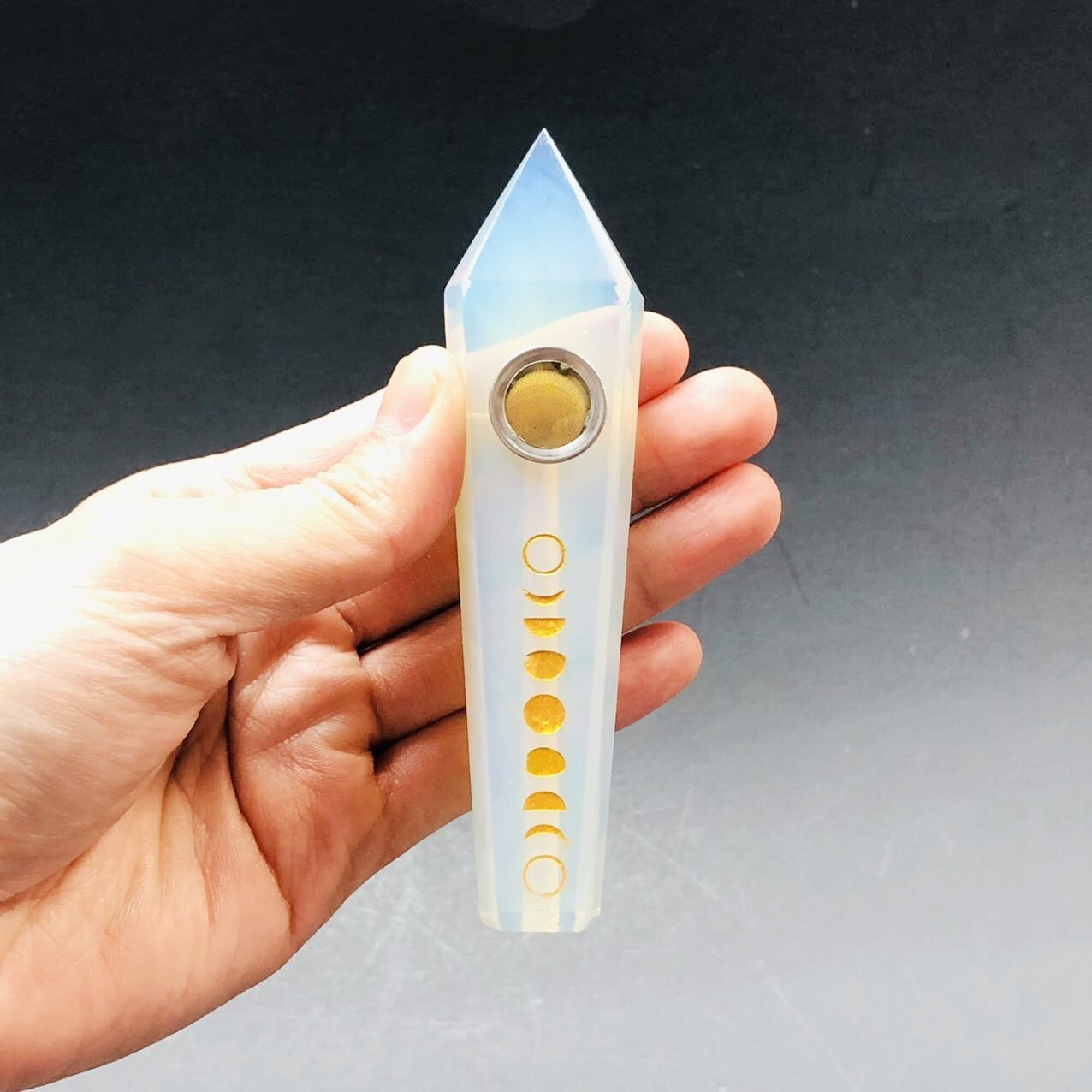 New Natural Gemstone Pipes Quartz Smoking Crystal Pipe Hand Spoon Pipe Fast Ship