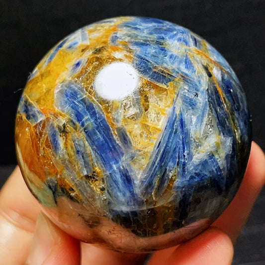 350G Natural Polished Kyanite Sphere Ball Quartz Agate Crystal Healing