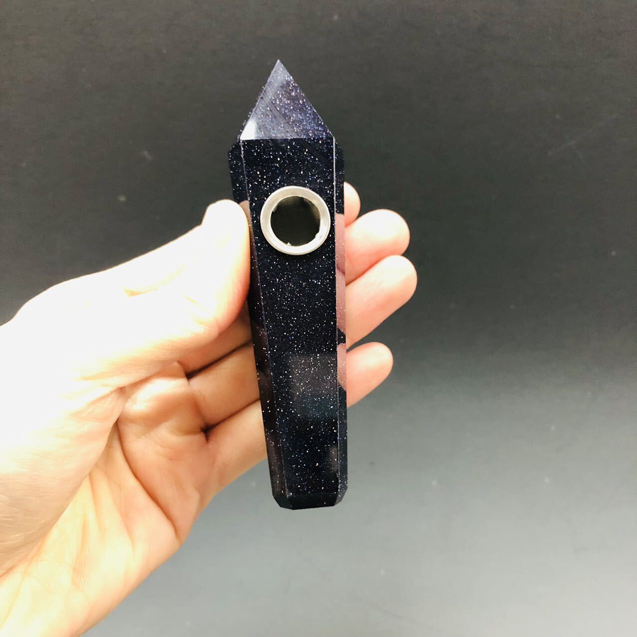 New Natural Gemstone Pipes Quartz Smoking Crystal Pipe Hand Spoon Pipe Fast Ship