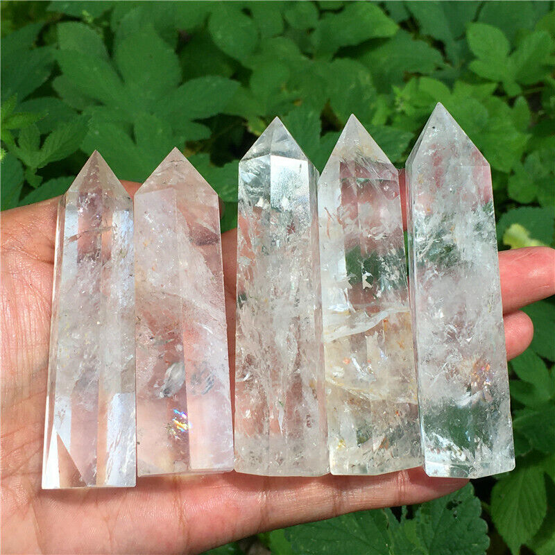 Wholesale~Natural Quartz Obelisk Crystal Tower Point Wand Reiki Healing Gift