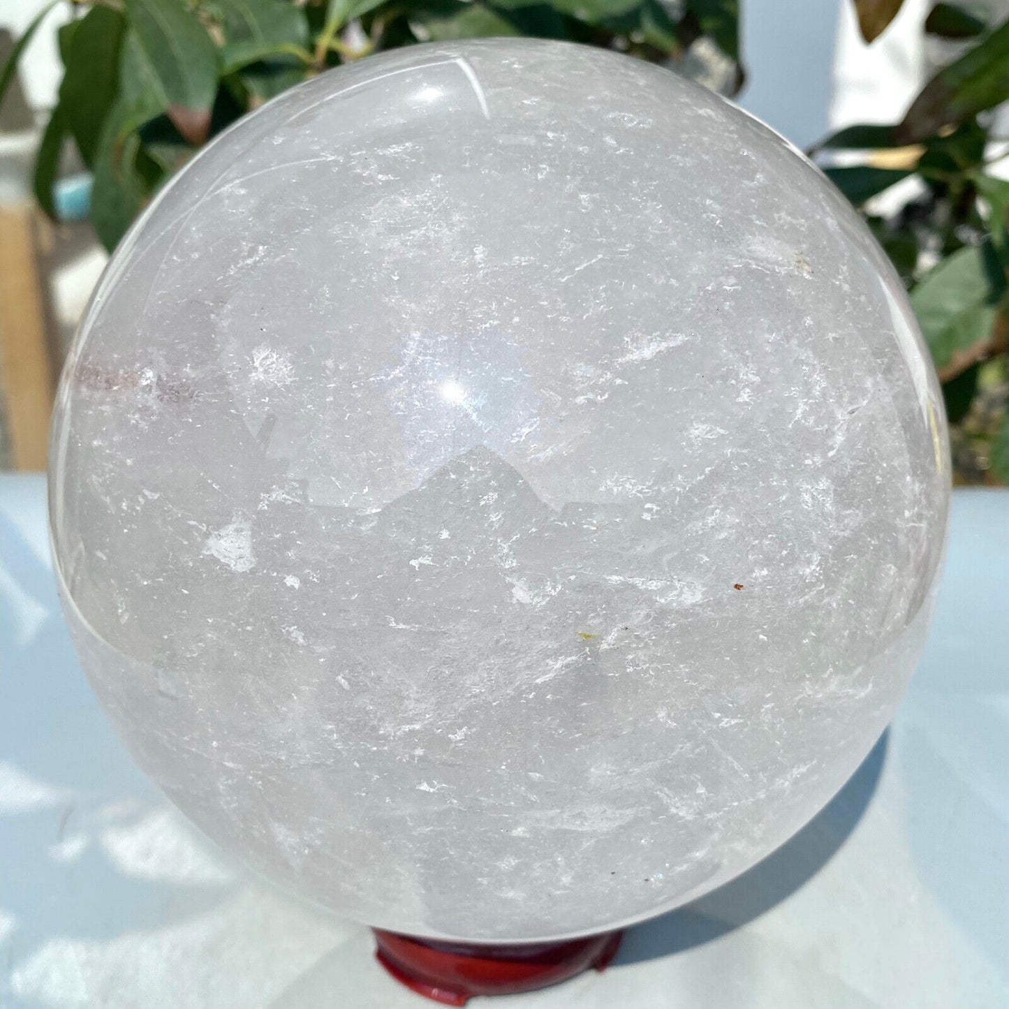 10LB Large Natural White Crystal Clear Quartz Crystal Sphere Ball Healing
