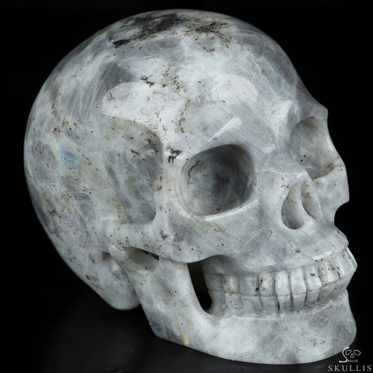 5.0" Labradorite Hand Carved Crystal Skull, Realistic, Crystal Healing