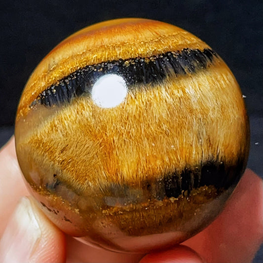 Natural Polished Golden Hair Rutilated Quartz Phantom Crystal Sphere ball Healing