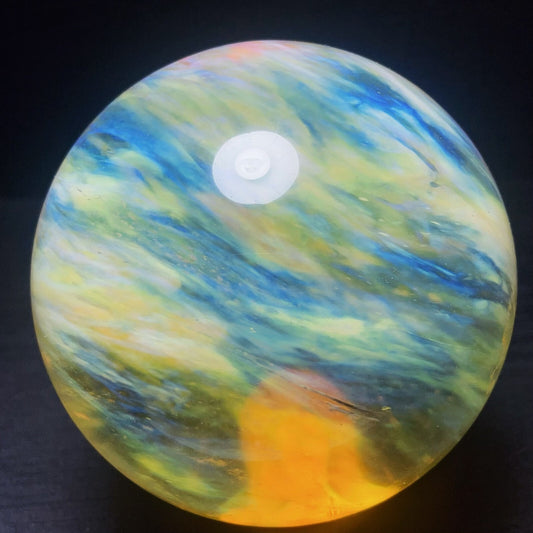 2508G Natural Polished Yellow melting Sphere Ball Crystal Healing