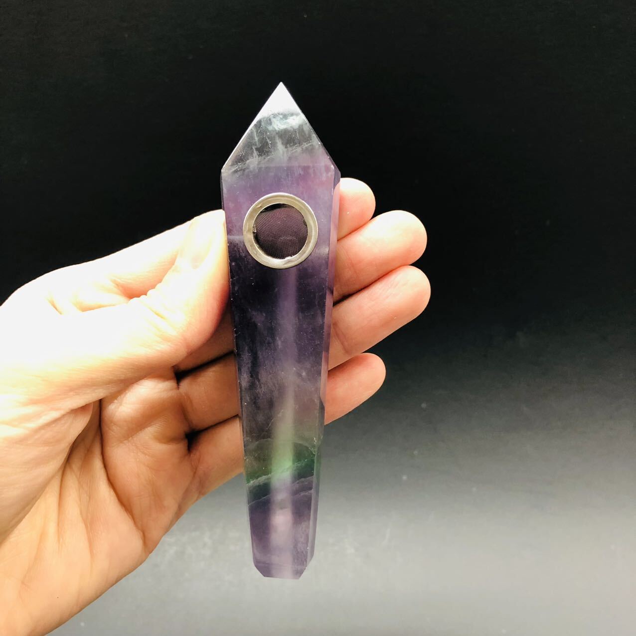 New Natural Gemstone Pipes Quartz Smoking Crystal Pipe Hand Spoon Pipe Fast Ship