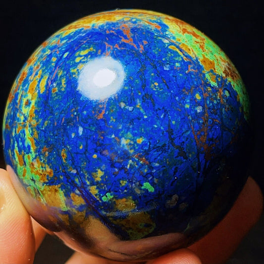 471G Natural Polished Phoenix Blue Crystal Ball Healing