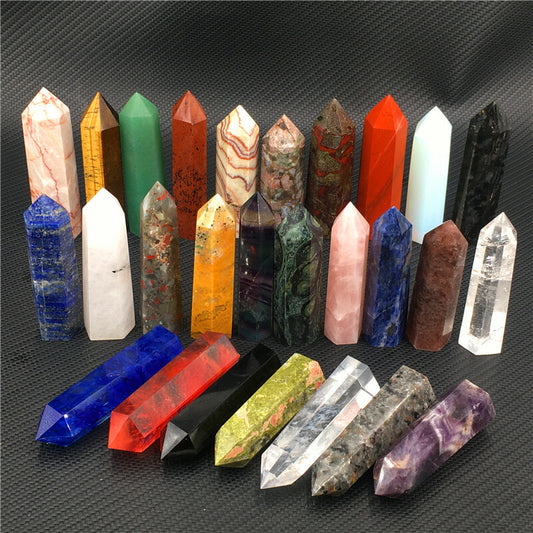 Wholesale~Natural Quartz Obelisk Crystal Tower Point Wand Reiki Healing Gift