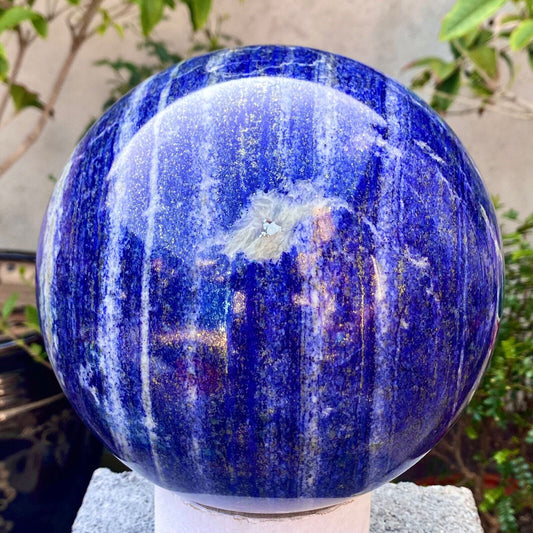 16.5LB Natural Lapis lazuli jasper Quartz Sphere Crystal Ball Reiki Healing.