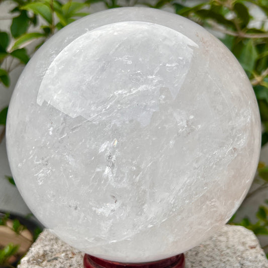 10.16LB Natural White Crystal Clear Quartz Crystal Sphere Ball Healing Meditation