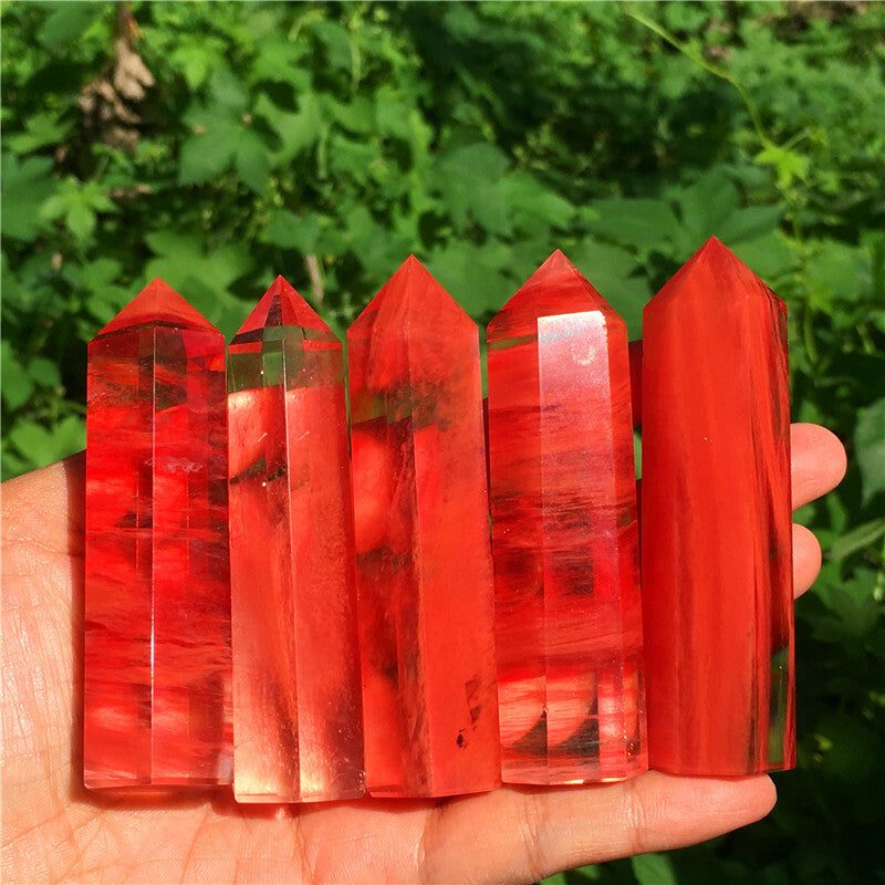 Wholesale~Natural Quartz Obelisk Crystal Tower Point Wand Reiki Healing Gift