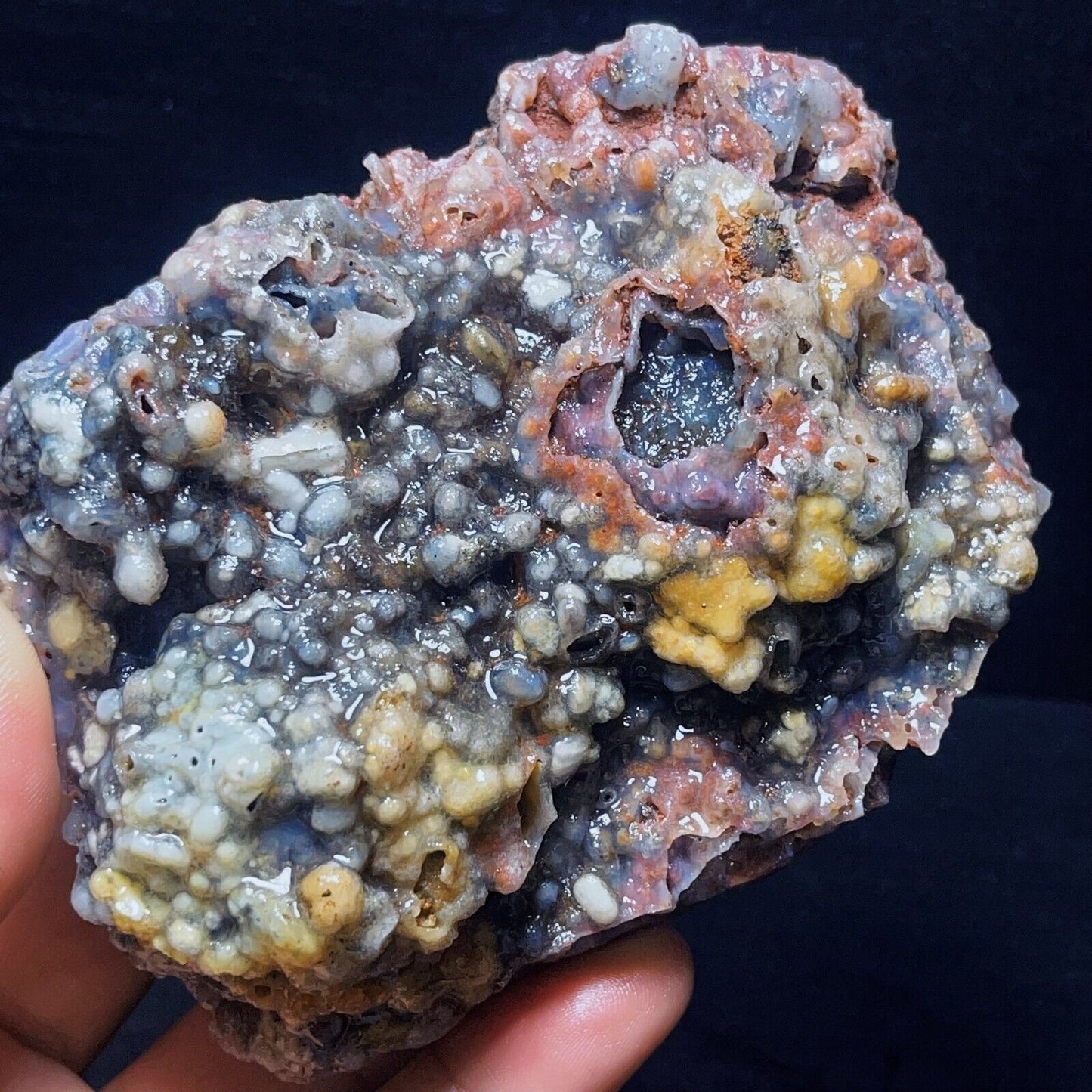 428G Natural Gobi Agate Eyes Agate Crystal Stone Healing