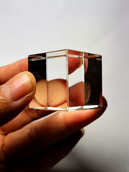 Tibetan High Altitude 100% Clear Cuboid 1.02" Crystal Quartz Energy Healing