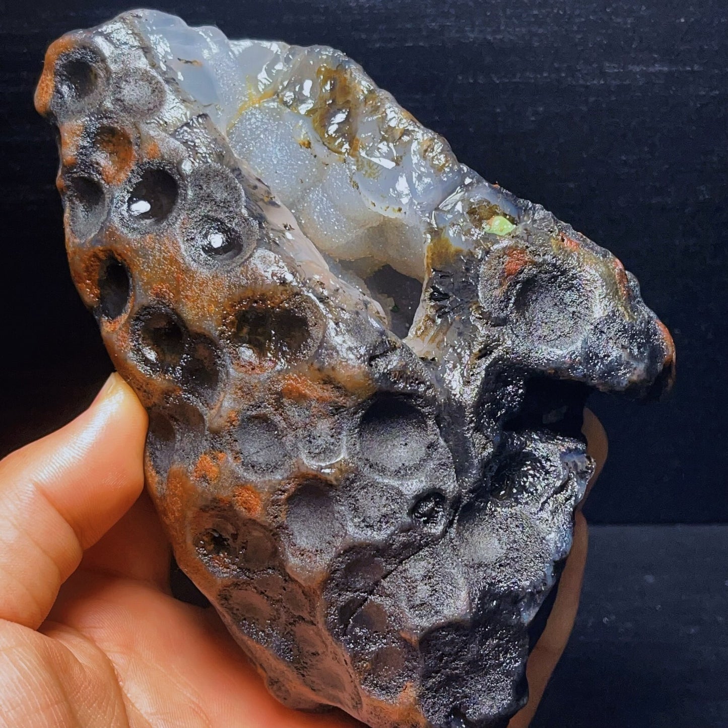 Natural Gobi Desert Agate Eyes Agate Mineral Specimen
